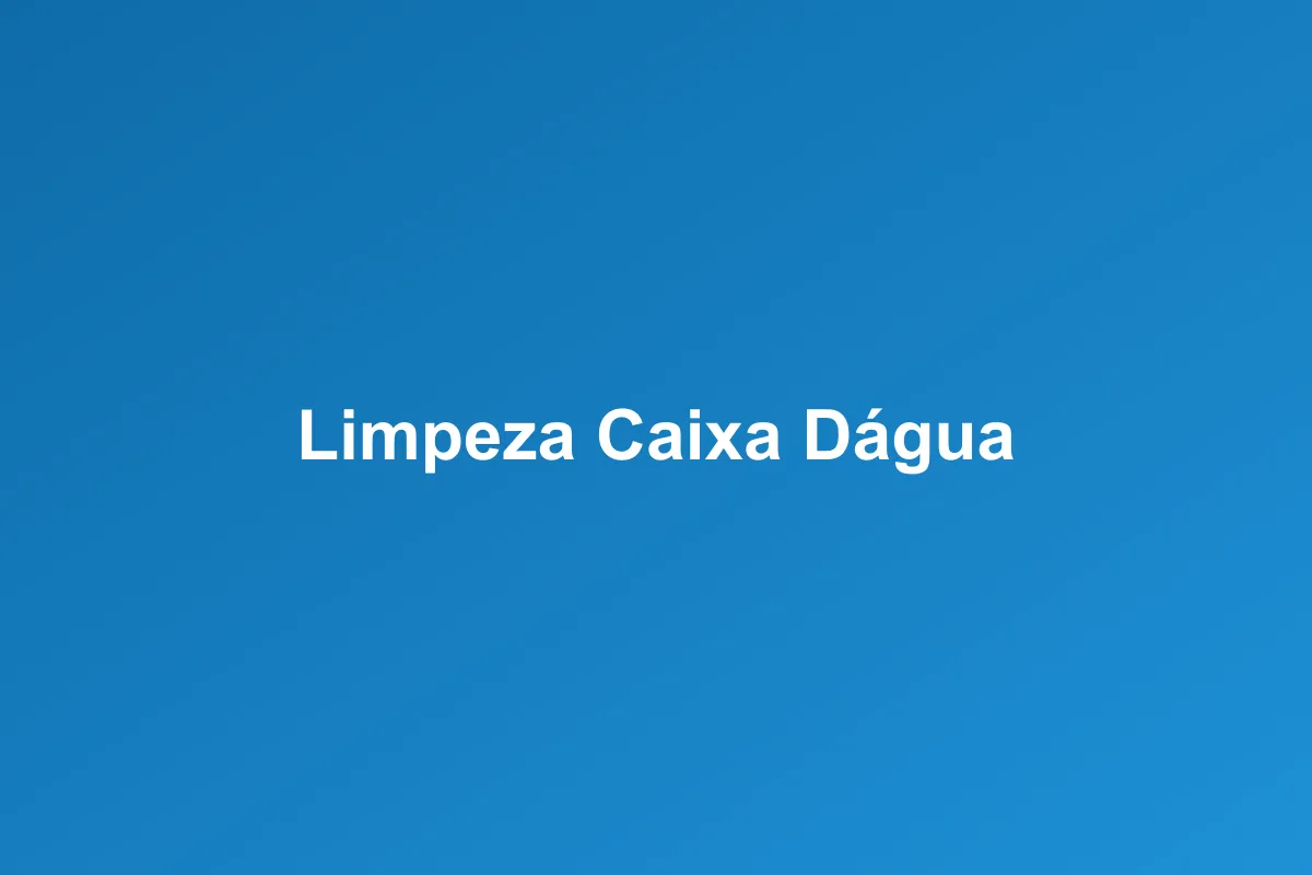 Limpeza de caixa d'água em Itapevi